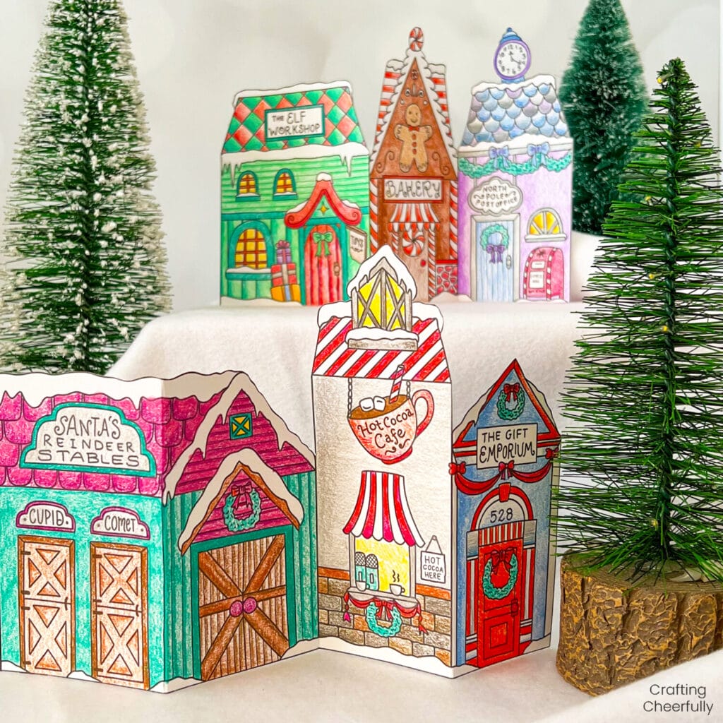 Color-Your-Own Christmas Village - Free Printable Coloring Pages ...