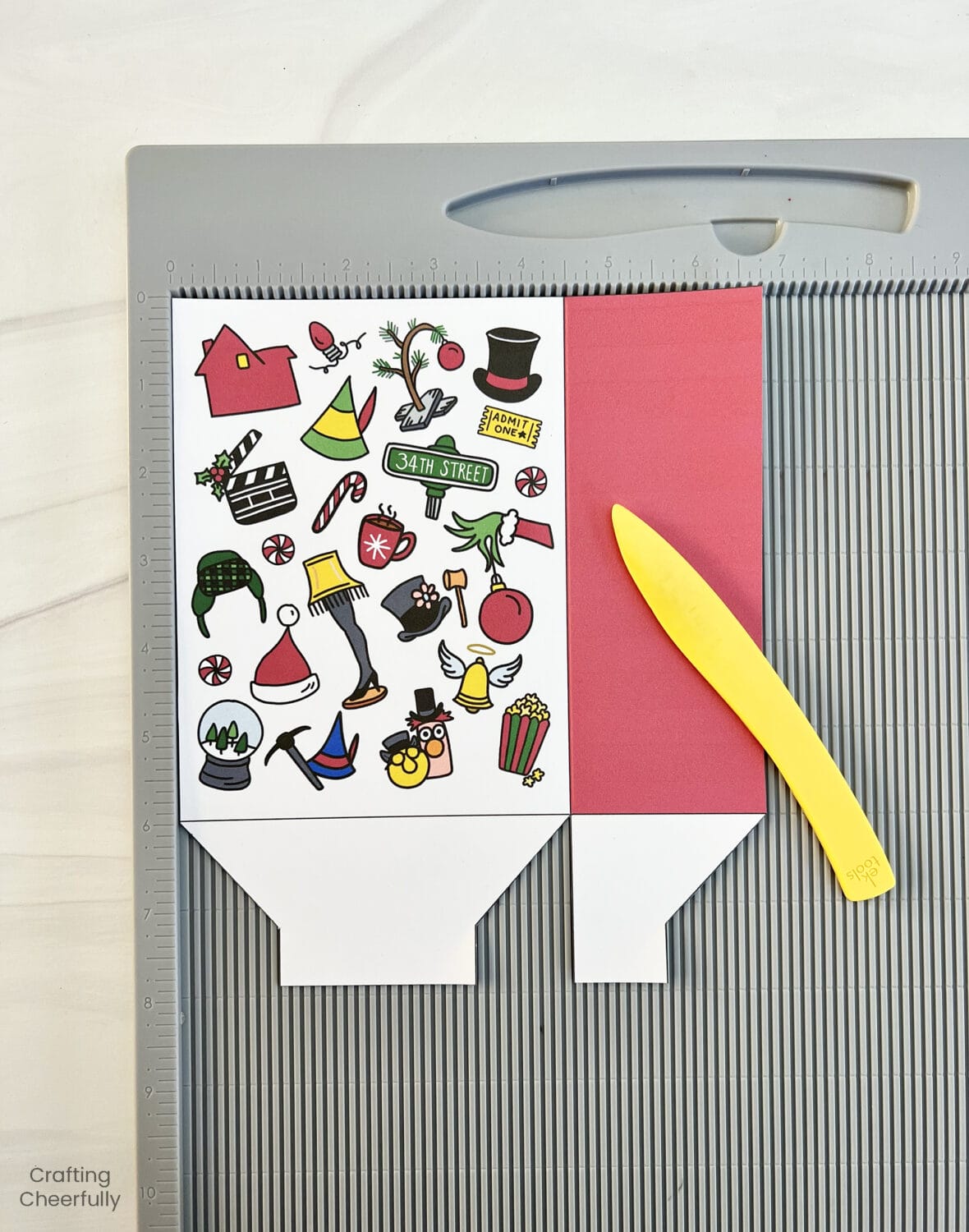 The pieces are scored using a scoring board and stylus.