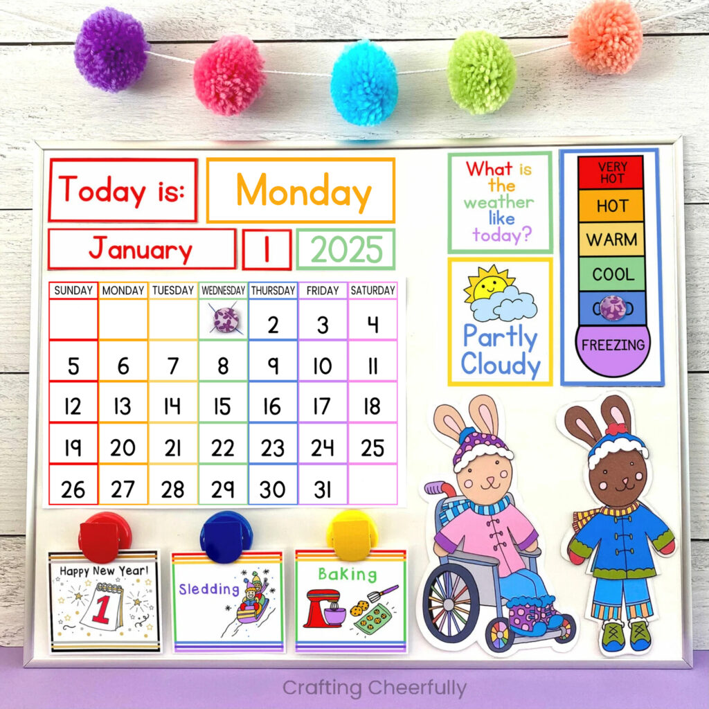 DIY Children's Calendar - Free Calendar Printables in Multiple Languages!