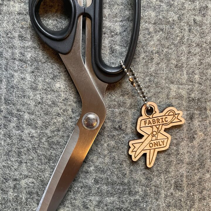 Fabric only fob for fabric scissors by A Needle Runs Through It.