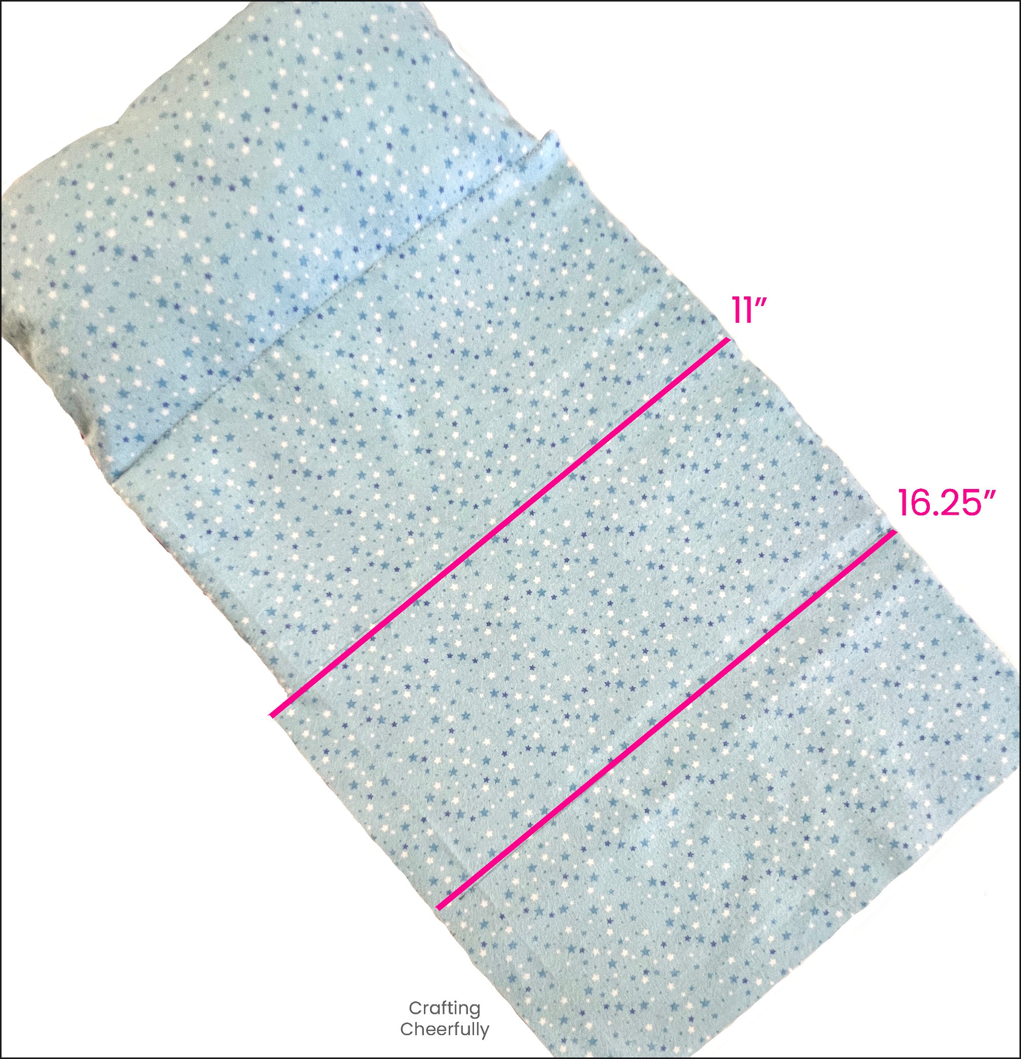 Stitching lines for quilting the back of the sleeping bag.