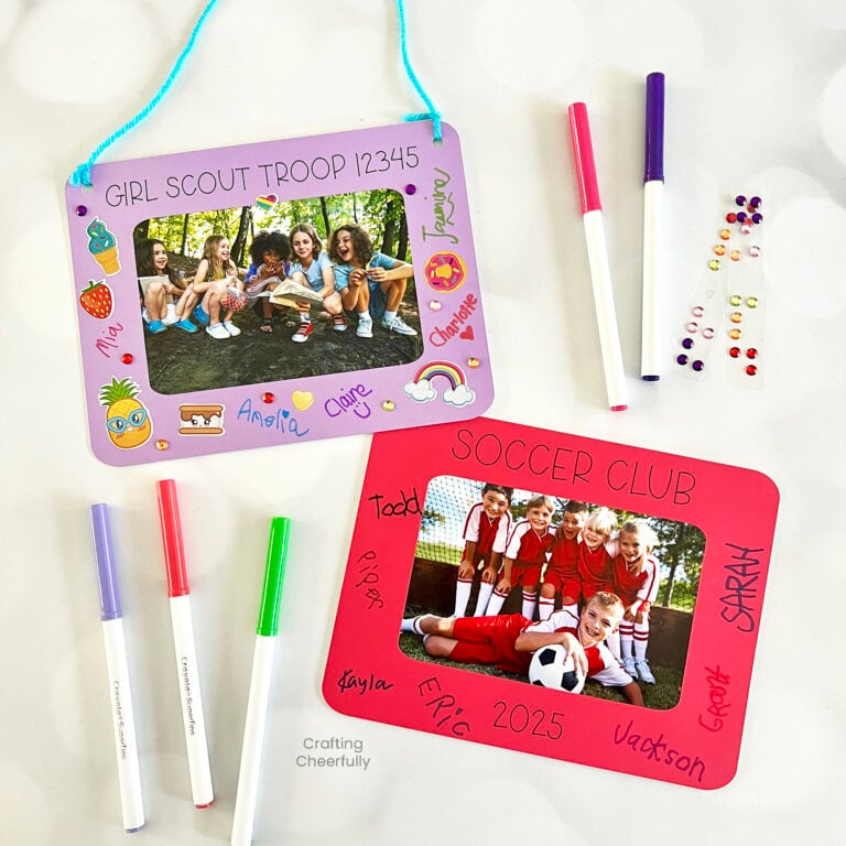 DIY Team Keepsake Photo Frame.