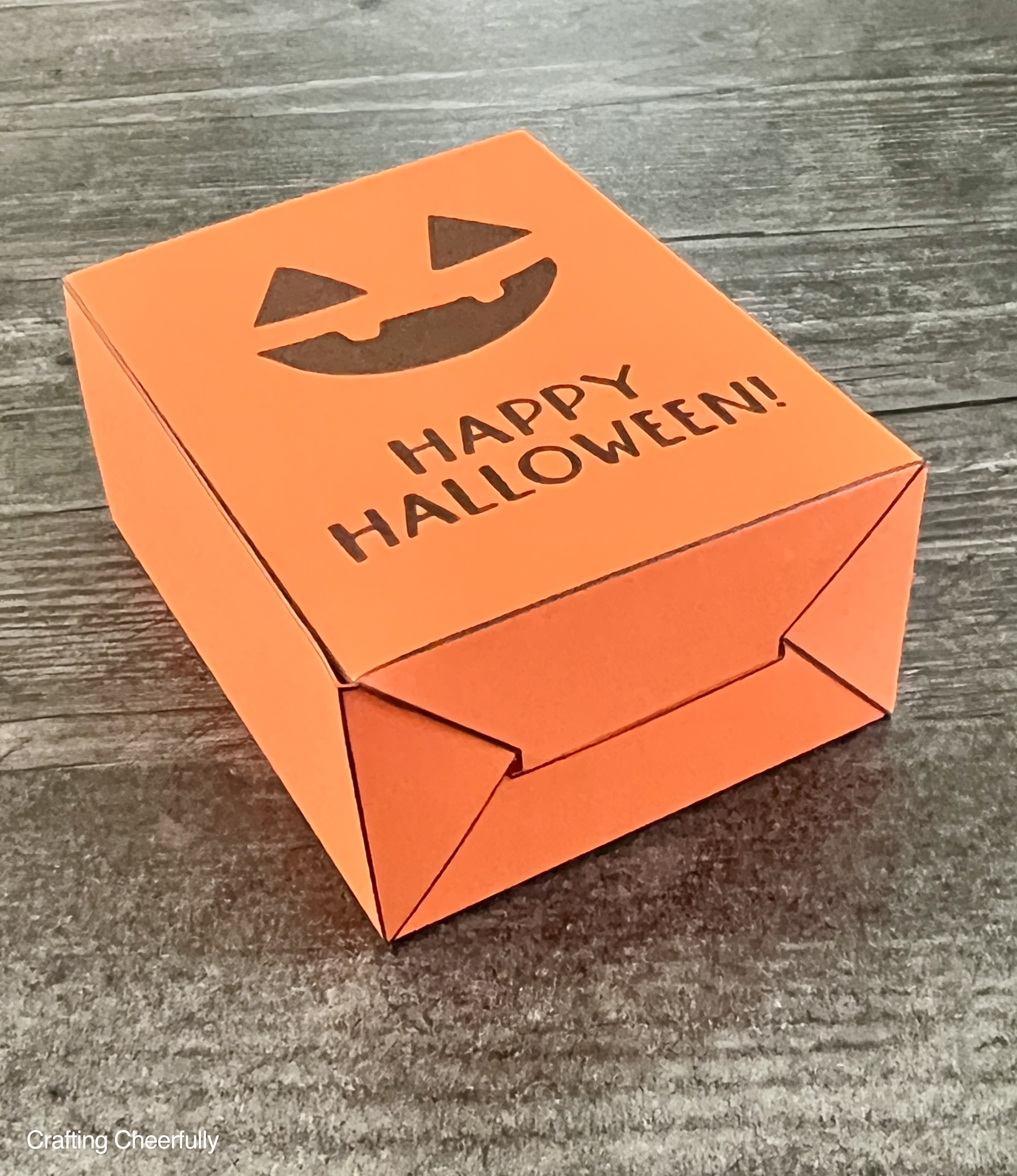 The bottom of the box is fully folded and closed.