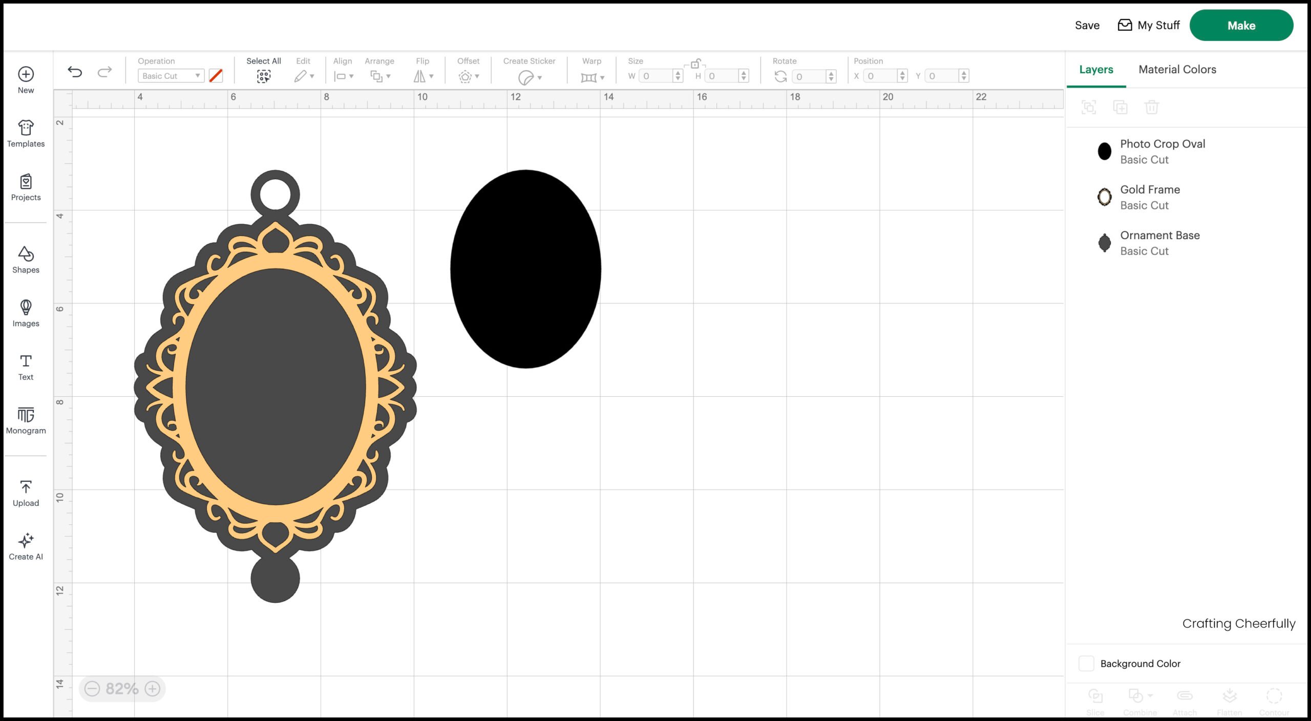 The file is opened in Cricut Design Space.