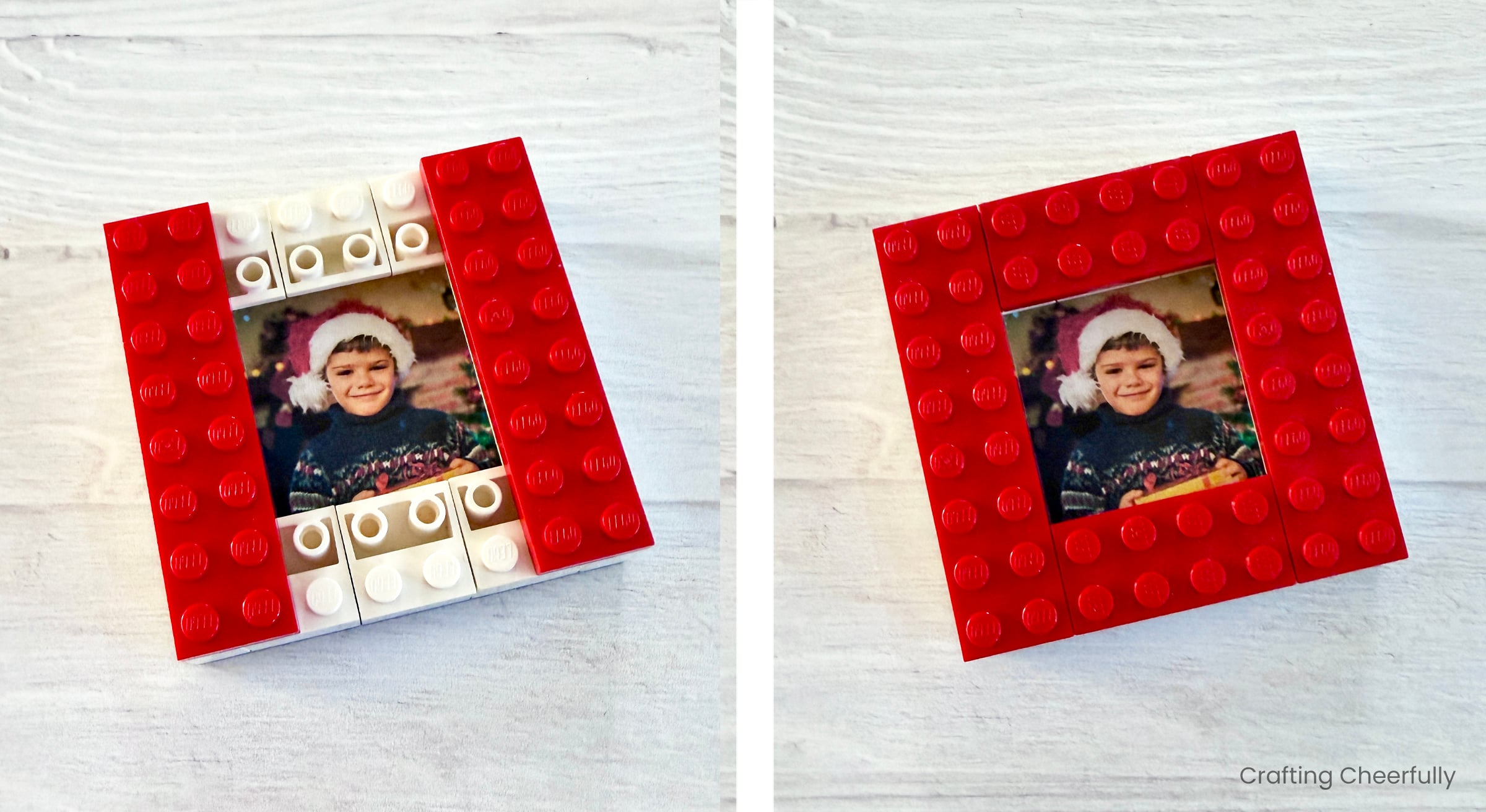 Red LEGO plates are placed on the base.