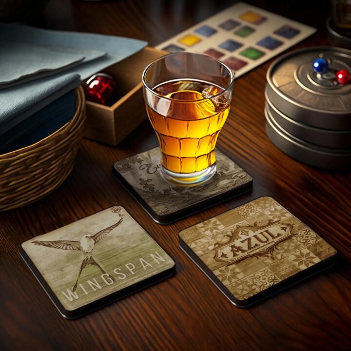 Board Game Drink Coasters by TinSharkLLC.