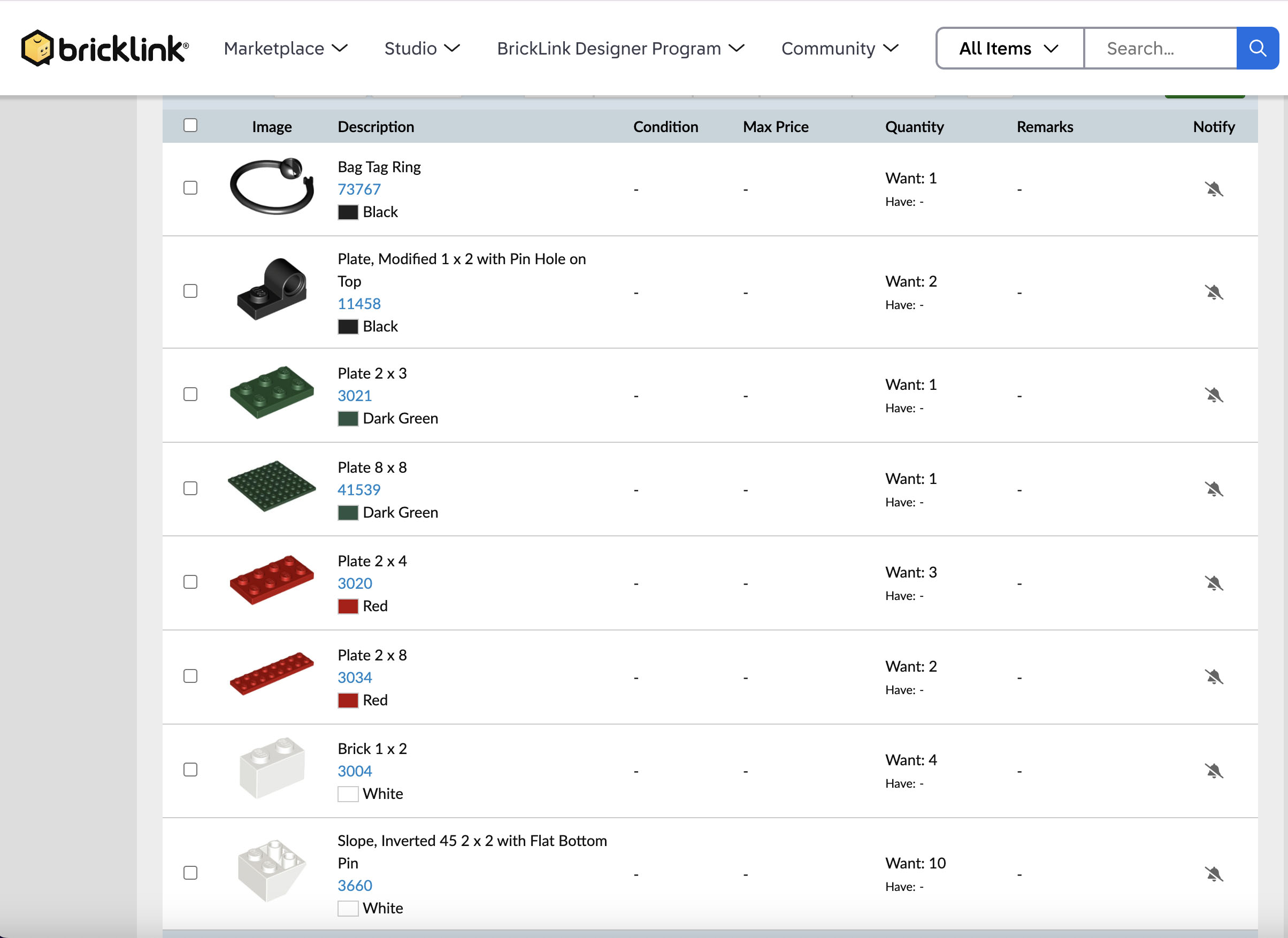Ornament purchase order.