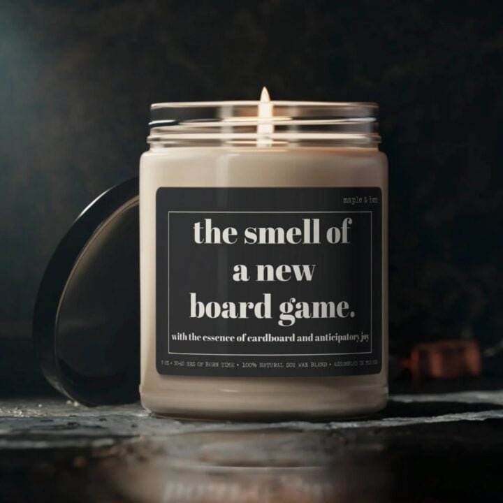 Maple and Hun new board game smell candle.