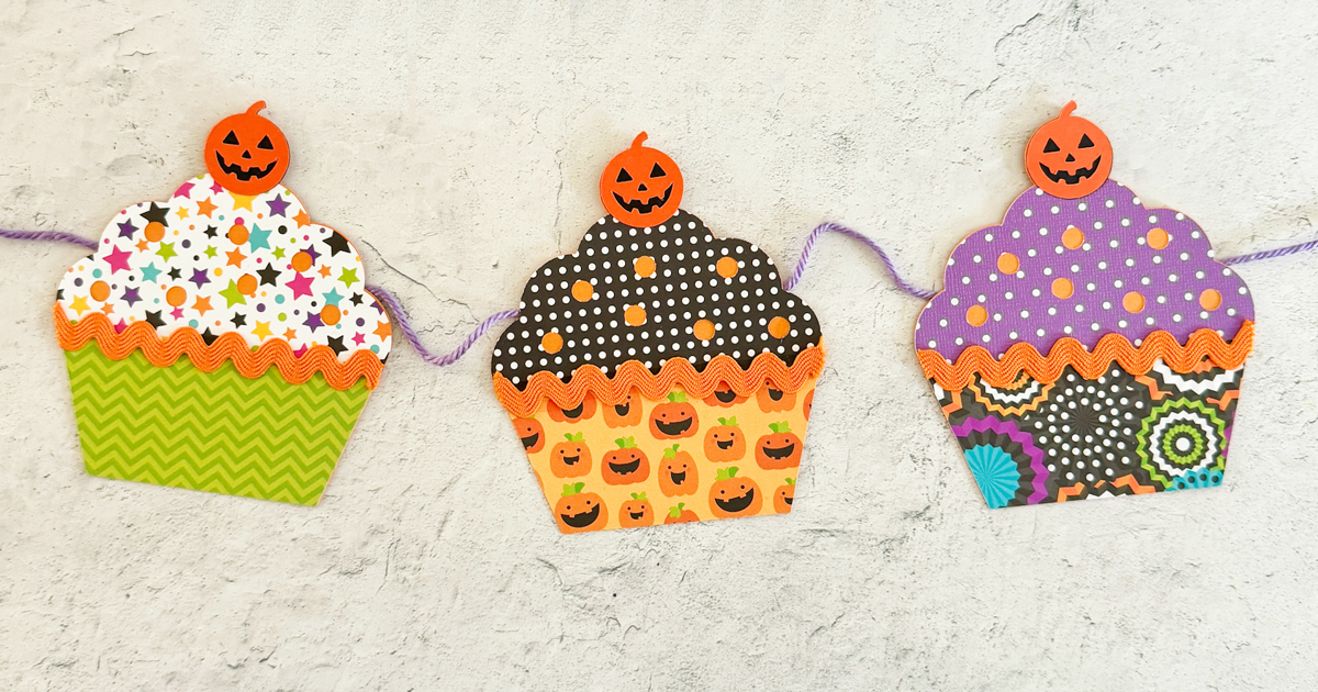DIY Halloween Cupcake banner.
